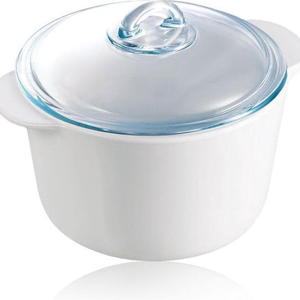 Pyrex Flame Kookpan - Glaskeramiek - Wit - 18 x 18 x 9.6 cm - 1,1 l