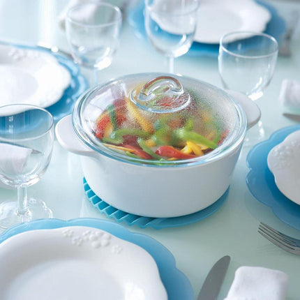Pyrex Flame Kookpan - Glaskeramiek - Wit - 18 x 18 x 9.6 cm - 1,1 l
