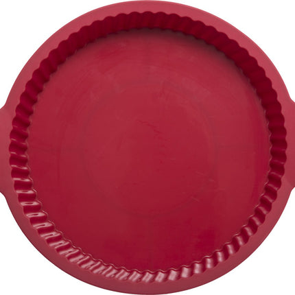 Siliconen taartvorm rood Ø 24CM - Quichevorm - Boterkoekvorm