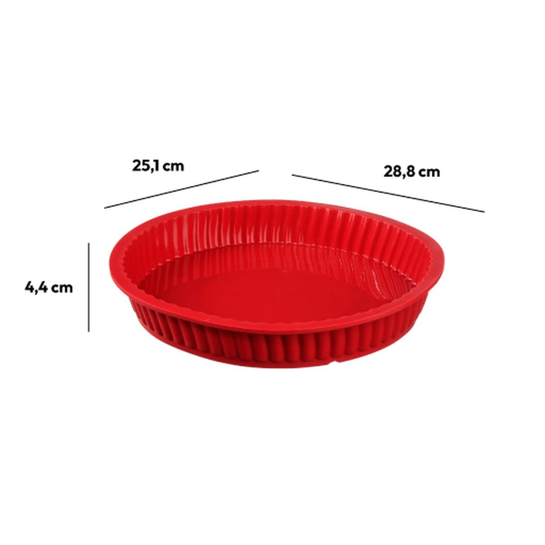 Moule à gâteau en silicone rouge Ø 24CM - Moule à quiche - Moule à gâteau au beurre