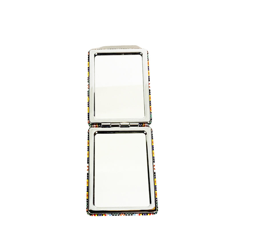 Rectangular makeup pocket mirror