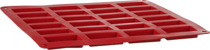 Rechthoekige siliconen bakvorm cake voor 24 mini Financiers 5,6 x 2,5 cm (minigebak)