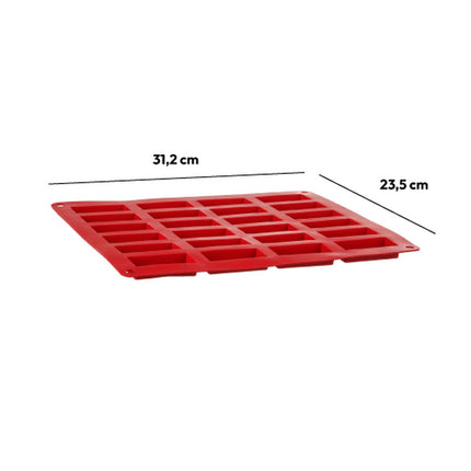 Rechthoekige siliconen bakvorm cake voor 24 mini Financiers 5,6 x 2,5 cm (minigebak)