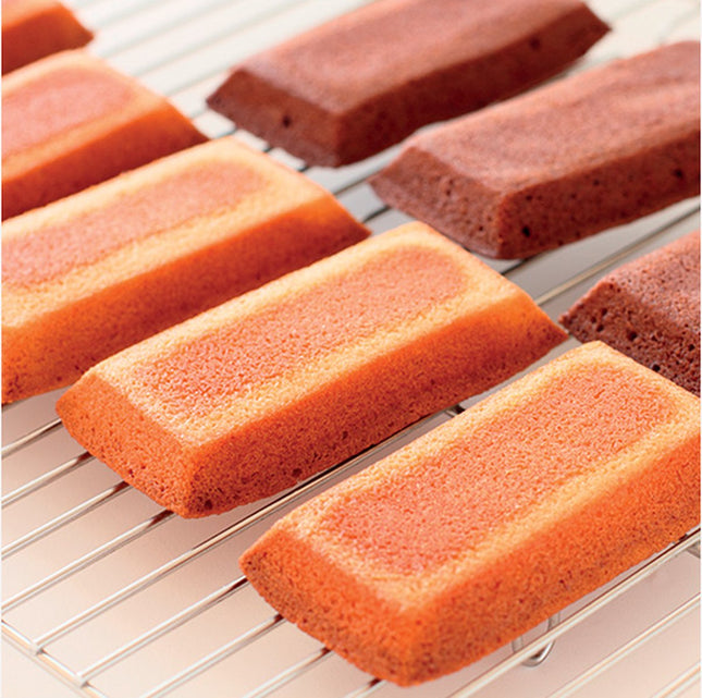 Rechthoekige siliconen bakvorm cake voor 24 mini Financiers 5,6 x 2,5 cm (minigebak)