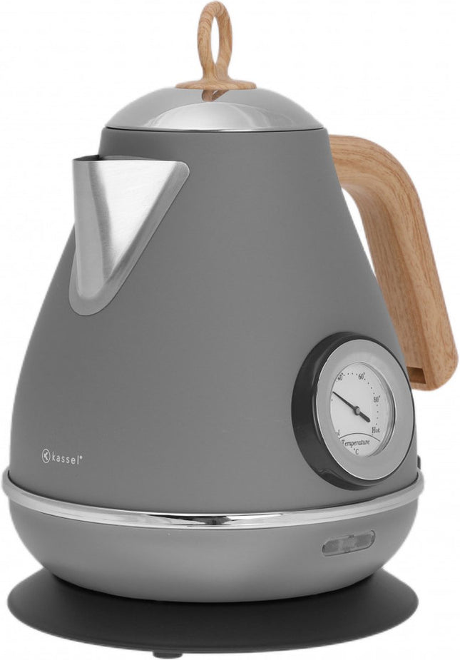 Kassel - Retro Waterkoker - 1,7L - RVS - met thermometer