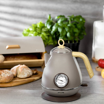 Kassel - Retro Waterkoker - 1,7L - RVS - met thermometer