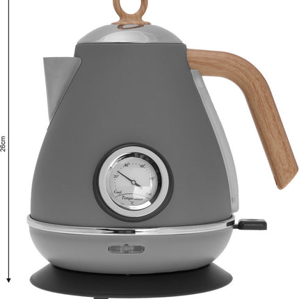 Kassel - Retro Waterkoker - 1,7L - RVS - met thermometer