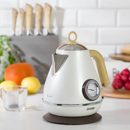 Kassel - Retro Waterkoker - 1,7L - RVS - met thermometer