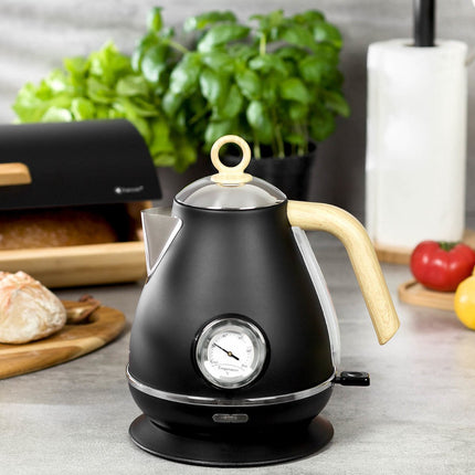 Kassel - Retro Waterkoker - 1,7L - RVS - met thermometer