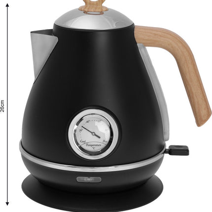 Kassel - Retro Waterkoker - 1,7L - RVS - met thermometer