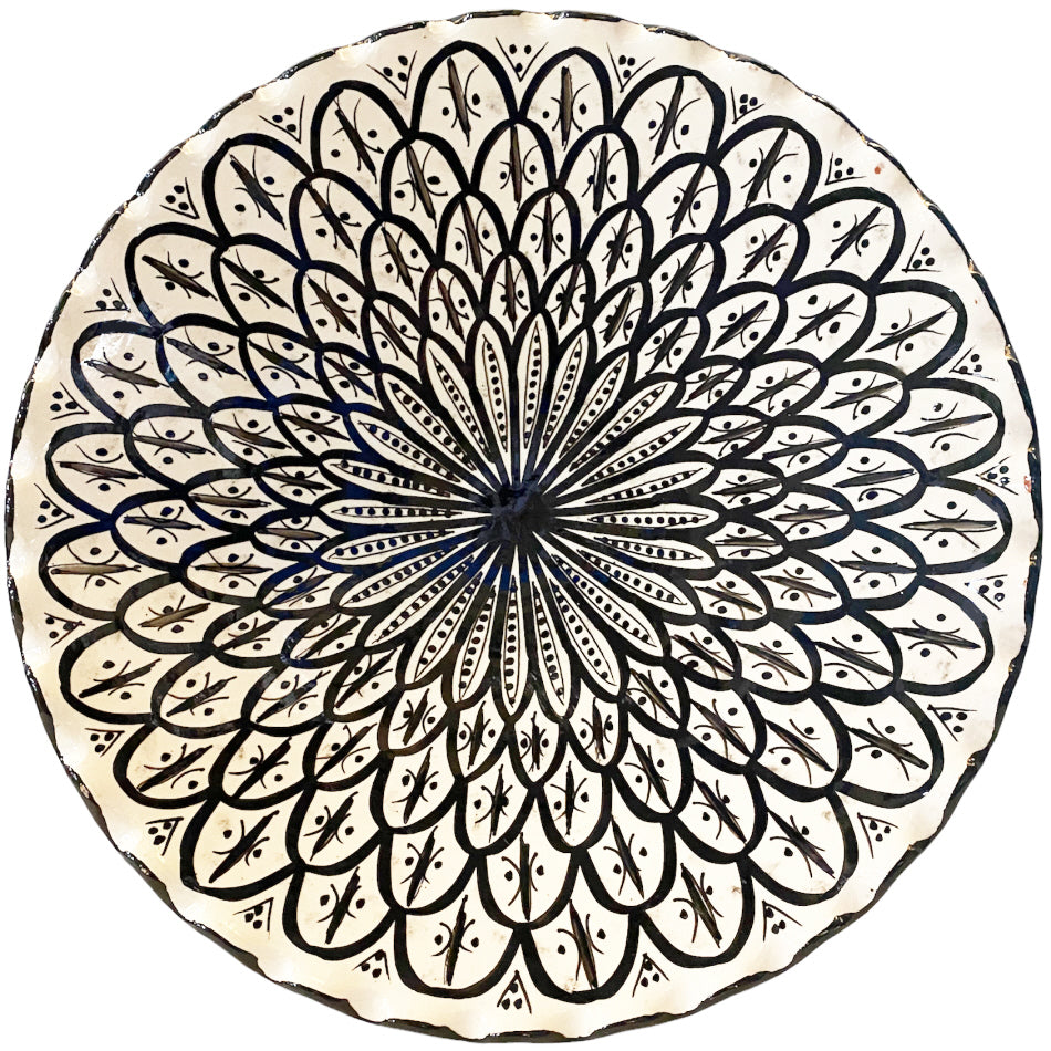 Plat en faïence cannelé Ø35