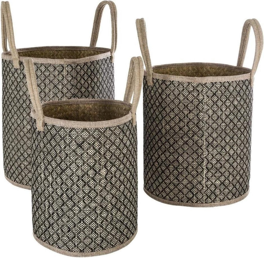 Panier en Osier Naturel Lot de 3
