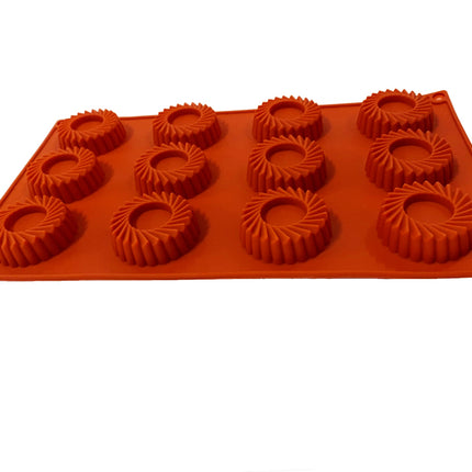 Siliconen-bakmat met 12 mini bakvormjes