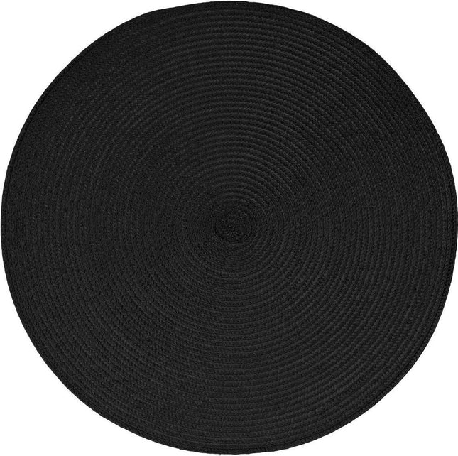 Ronde placemat - gevlochten kunststof - 38 cm - Onderleggers