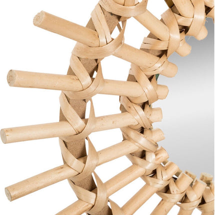 Rotan Set van 3 Spiegels - Ø 28 cm - Naturel