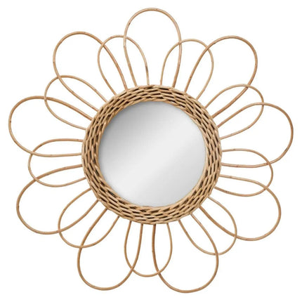 Rotan Bloemenspiegel Ø38 cm