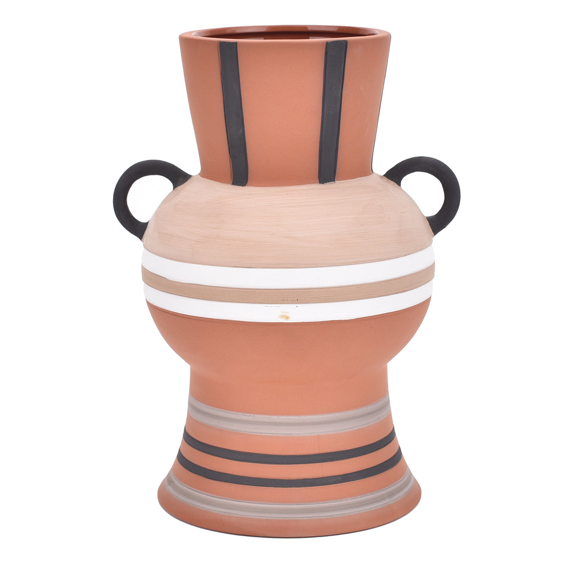 Rustic Ceramic Vase with 2 Handles