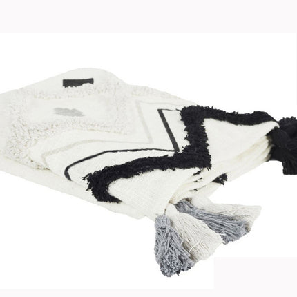 Plaid zwart/wit 130x150cm