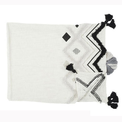 Plaid zwart/wit 130x150cm