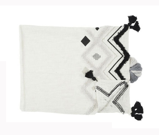 Plaid zwart/wit 130x150cm