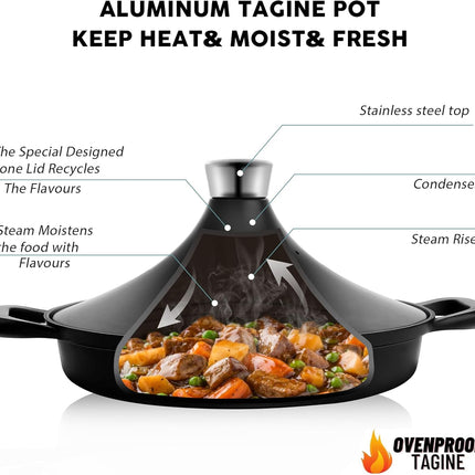 Tajine Saffron 30 cm -  Non-stick - Geschikt voor Alle Kookplaten