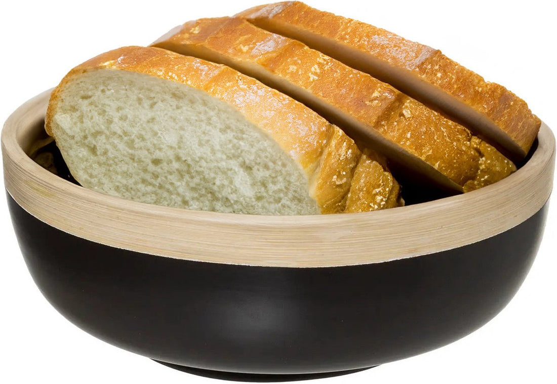 5Five serveerschaal/saladeschaal van bamboe – zwart, Ø 20 x 8 cm – foto 4