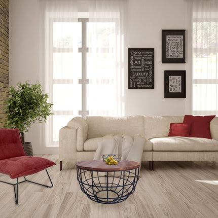 Salontafel Rond | ø 55 cm | Industriele - Metaal - Zwart/Donkerbruin