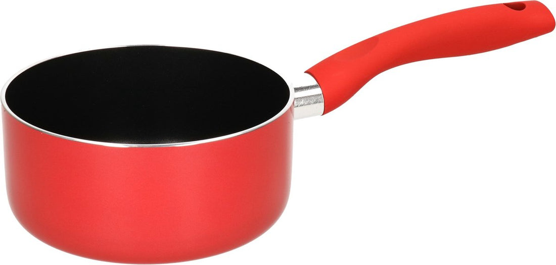5Five - Casserole / poêlon - Induction - aluminium - rouge / noir - D16 cm