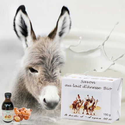 Zeep met ezelinnenmelk en biologische arganolie