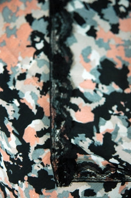 Marble Effect Lace Trim sjaal