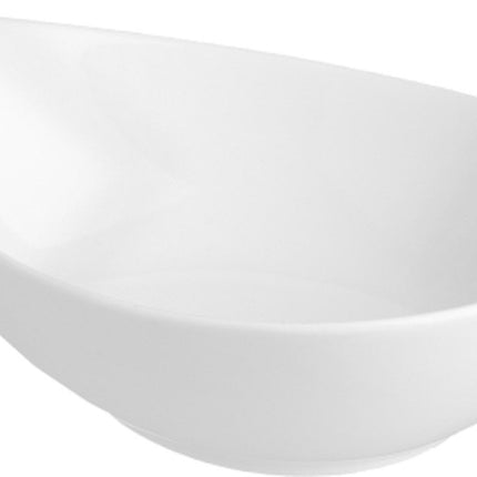 Wit Druppelvormig diepe schaal 21X16 cm