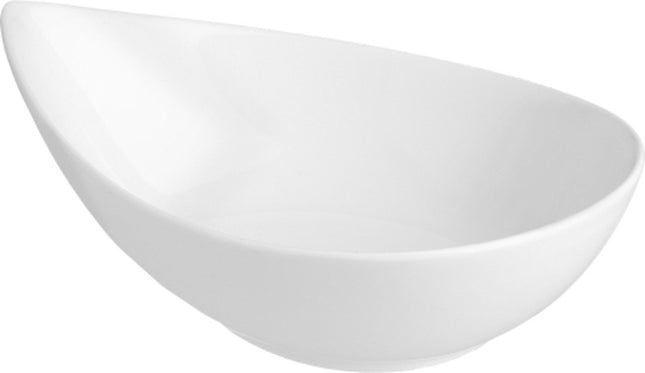 Wit Druppelvormig diepe schaal 21X16 cm