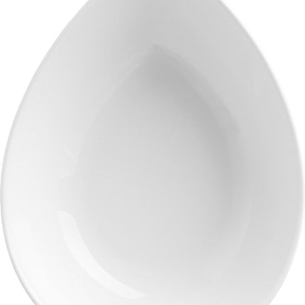 Wit Druppelvormig diepe schaal 21X16 cm