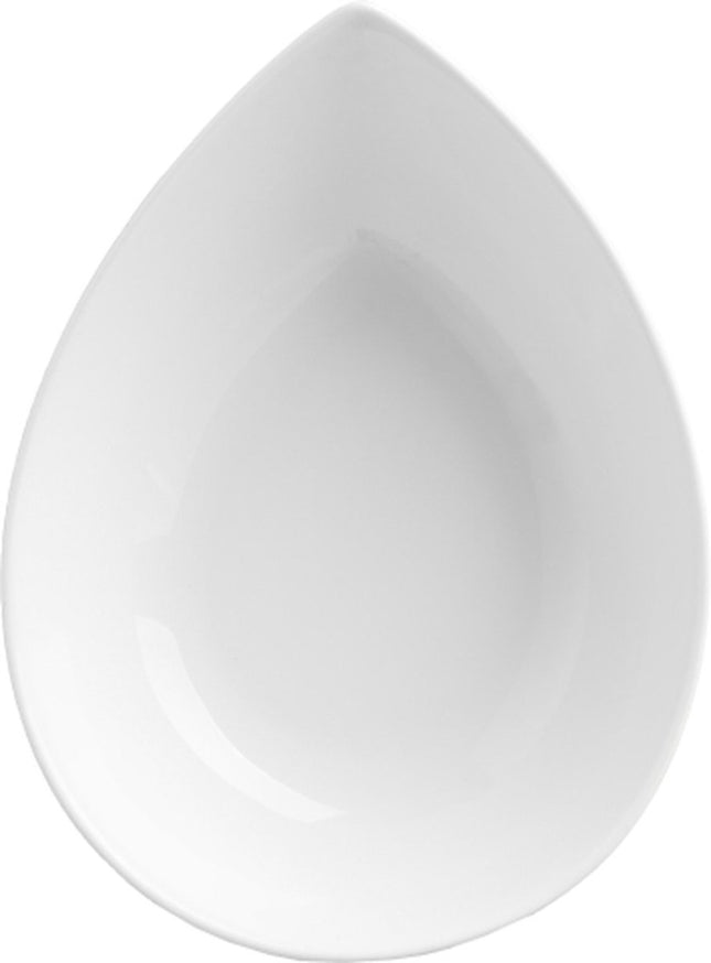 Wit Druppelvormig diepe schaal 21X16 cm
