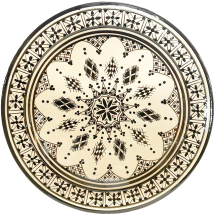 Handmade Marokkaanse aardewerk schaal Ø35