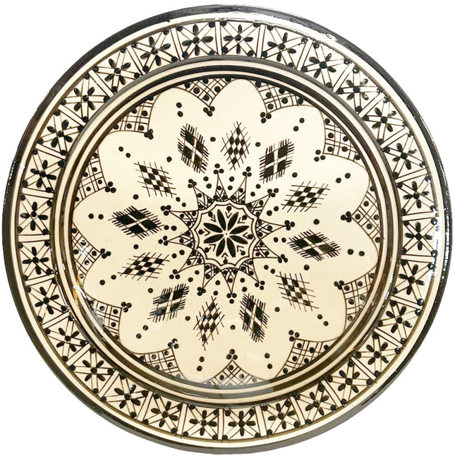 Handmade Marokkaanse aardewerk schaal Ø35