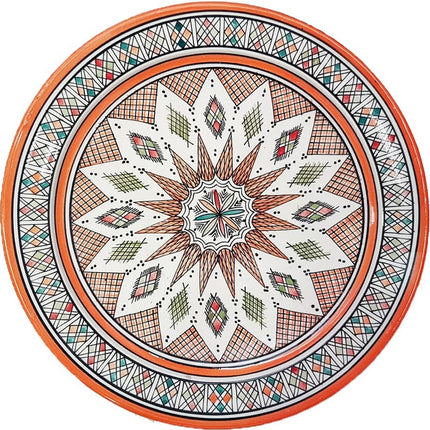 Marokkaanse aardewerk schaal oranje Ø 35