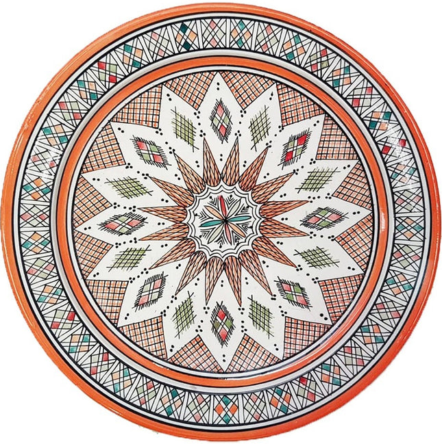 Marokkaanse aardewerk schaal oranje Ø 35