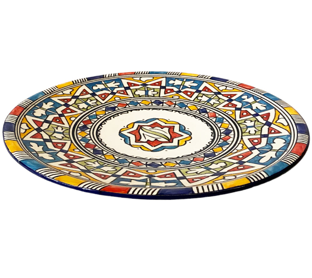Plat en céramique marocain Fès 35 cm