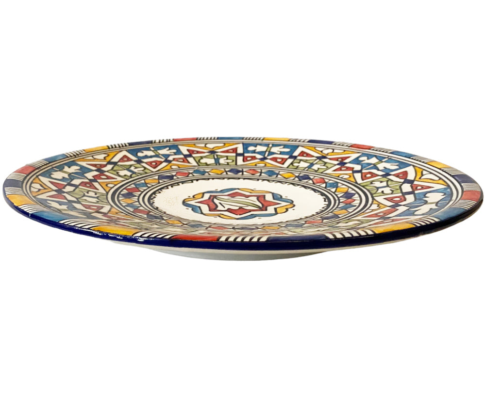 Plat en céramique marocain Fès 35 cm