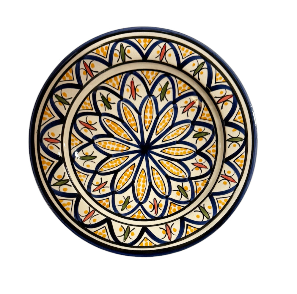 Hand-painted Moroccan ceramic plate
