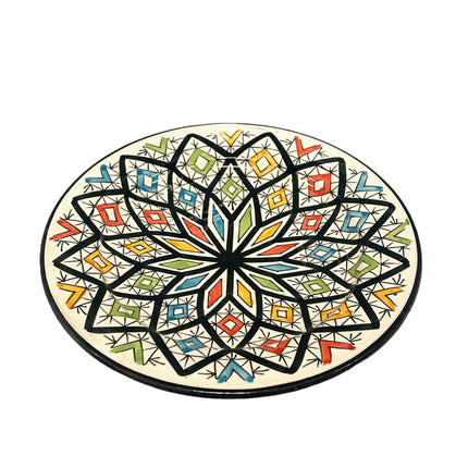 Marokkaanse handmade bord Asfi Ø 25