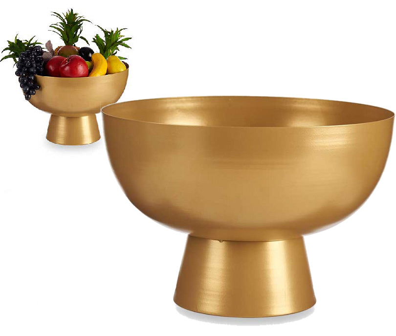 Grande corbeille de fruits dorée XL