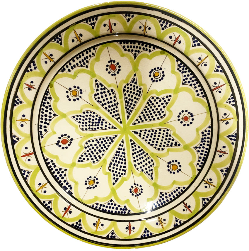 Plat marocain vert clair 35 cm