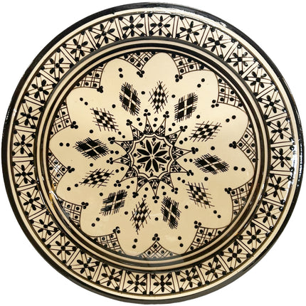 Handmade Marokkaanse aardewerk schaal Ø35