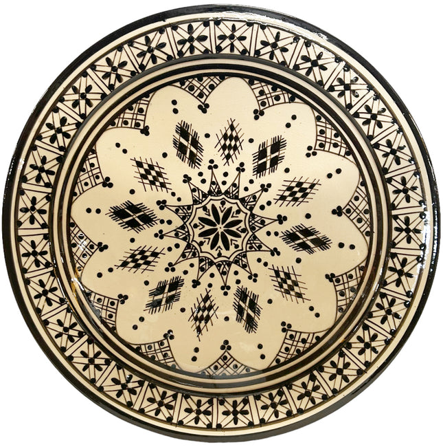 Handmade Marokkaanse aardewerk schaal Ø35