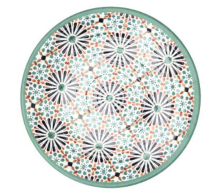 Plat plateau de service en mélamine à motifs