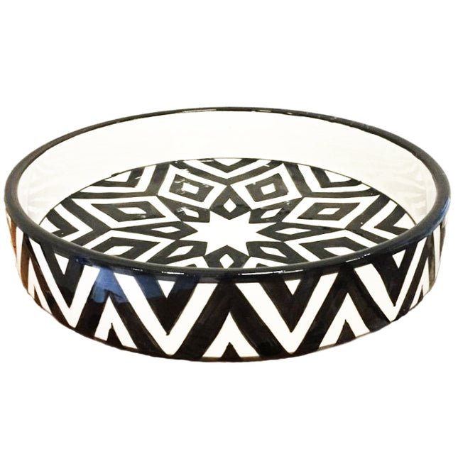 Marokkaanse Aardewerk ronde schaal 26 cm