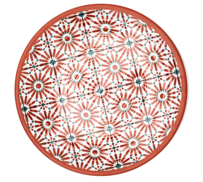 Platte serveerschaal met patronen melamine