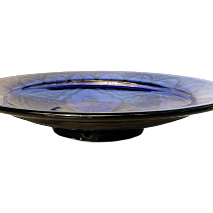 Marokkaanse aardewerk bord donkerblauw Ø 25